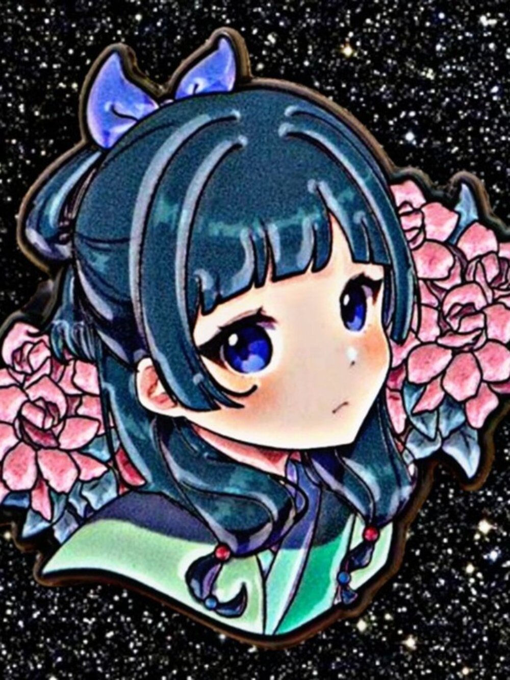 The Apothecary Diaries Maomao Enamel Pin – Anime Collectible Floral Design